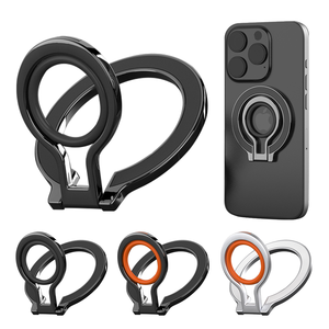 Support de <span class=keywords><strong>téléphone</strong></span> magnétique premium ATB avec <span class=keywords><strong>anneau</strong></span> en silicone souple et design pliable en alliage d'aluminium - Product Image 1