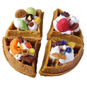 Simulation Waffle Scented <b>Candle</b> Creative Food Shape Soy Wax Aroma <b>Gift</b> Photo Display Ornament - Product Image 5