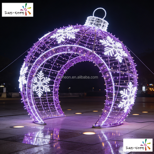 Bola de Navidad LED grande iluminada para exteriores, bola de luz LED para decoración navideña en exteriores - Product Image 6