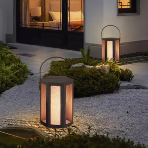 Lanterne de jardin de style japonais imperméable à l'eau, lumière LED alimentée par batterie, pour cour, pelouse, terrasse, balcon - Product Image 3