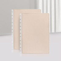 Couverture de cahier d'affaires réutilisable en cuir de haute qualité accessoire lié à disque de qualité supérieure