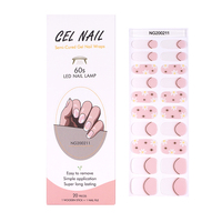 Vente à chaud de printemps enveloppements d'ongles en gel semi-durci bande d'ongles en gel longue durée nouvelle arrivée Styles enveloppements de gel d'ongle avec lampe Uv