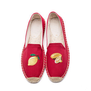 Tirecin — <span class=keywords><strong>Espadrilles</strong></span> brodées de Fruits pour Femmes et hommes, chaussures décontractées, <span class=keywords><strong>Espadrilles</strong></span> - Product Image 2