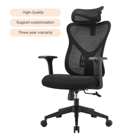 Chaise de bureau ergonomique pivotante en maille tendance avec appui-tête 2D réglable, confortable pour la maison, le bureau et l'atelier, couleurs personnalisables