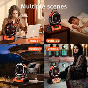 Ngoài trời di động 20000mAh Điện <span class=keywords><strong>Battery</strong></span> <span class=keywords><strong>Powered</strong></span> LED Cắm trại <span class=keywords><strong>fan</strong></span> với ánh sáng và từ xa ngoài trời với ngân hàng điện chức năng người hâm mộ - Product Image 6