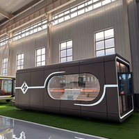 Maisons préfabriquées de luxe en conteneur à structure en acier, mobiles et préfabriquées en forme de dosette, maisons en kit avec cabine Apple à vendre