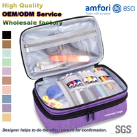 Logo personnalisé Portable Double Couches Voyage Broder Kit De Couture Set Boîte Fil Couture Accessoires Cas Organisateur