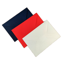 Rima bambu pola Linen Custom High-End kecil warna segar undangan dompet ucapan amplop gaya Retro kartu pos