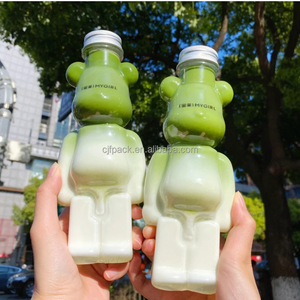 Personalizado 500ml 700ml plástico PET oso botellas portátil té oso botella desechable botella de agua - Product Image 6
