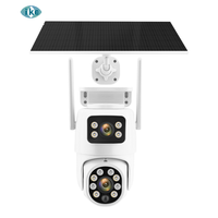 Caméra de sécurité solaire Wifi Tuya à double objectif, détection de mouvement, alarme de liaison, 4K 8MP, carte SIM 4G, enregistrement sur carte TF, H.265, IP66