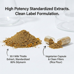 Capsules de Chardon-Marie |   Complément alimentaire naturel sans gluten pour la santé du foie des adultes, synergie multi-ingrédients - Product Image 3