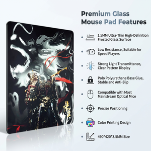 Alfombrilla <span class=keywords><strong>de</strong></span> Ratón para Juegos <span class=keywords><strong>de</strong></span> Vidrio Esmerilado Ultrafino <span class=keywords><strong>de</strong></span> Alta Definición <span class=keywords><strong>de</strong></span> 3.5MM con Base Antideslizante y Baja Fricción en Stock PJT-OMP2098 - Product Image 4