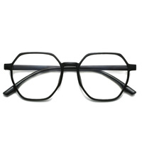 Vente en gros pas cher PC Anti lumière bleue lunettes pour femmes mode lunettes polygonales cadres étudiant myopie lunettes de lecture Logo personnalisé
