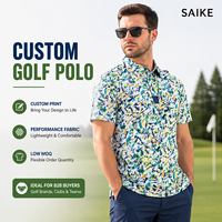 Op maat gemaakte heren golf poloshirt polyester spandex bedrukt logo sneldrogend performance golfkleding OEM fabrikant leverancier