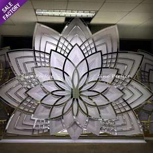 Décorations Sino Perfect, toile de fond en PVC, mur de scène, acrylique doré, mariage, événements, fêtes, toile de fond, arrière-plan - Product Image 1