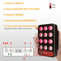 Panneau de luminothérapie LED infrarouge proche portable sans fil 660Nm 850Nm rouge pour usage domestique