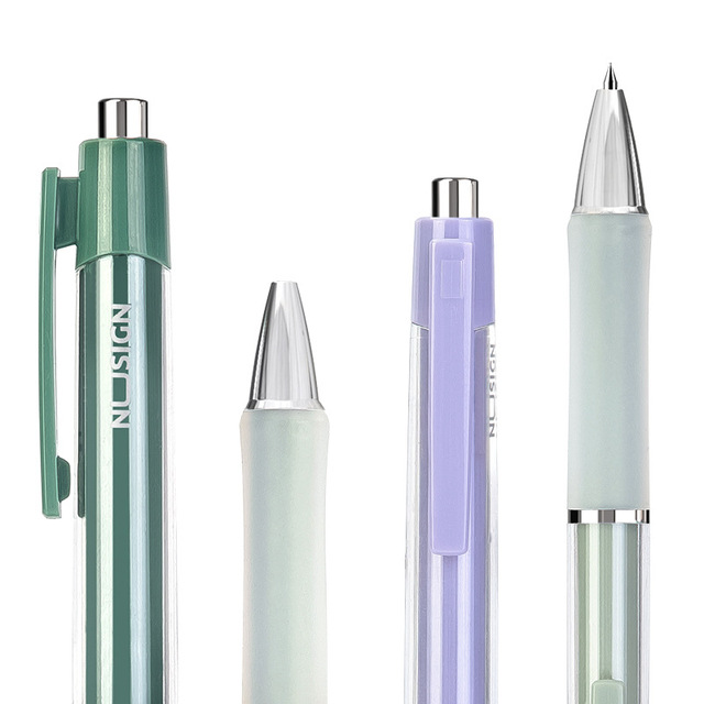 Deli Stationery Silicone Sleeve Retractable Gel Pen Fresh Style 0.5mm Black Ink Logo Pen for Students and Exams Wholesale
