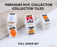 Jeu de Mahjong Américain Personnalisé Série NYC Never Sleeps à Couche Unique, 160 Tuiles Acryliques avec Tuiles de Mahjong de Luxe Dessinées à la Main
