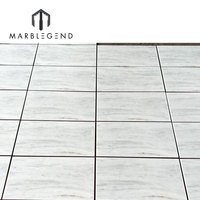 Marbre blanc de qualité supérieure en gros d'usine, carrelage mural personnalisé pour villa, panneau de marbre blanc Milano pour projet commercial