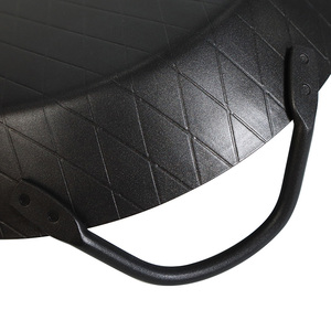 Poêle à pizza profonde en sergé à double oreille à fond plat en acier au carbone poêle à frire antiadhésive pour <span class=keywords><strong>paella</strong></span> et riz - Product Image 6