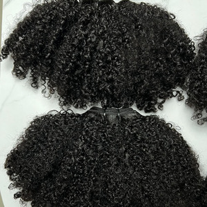 Extensions de Cheveux Humains Afro Crépus Bouclés 4C Brésiliens 100% Vierges Bruts Super <span class=keywords><strong>Double</strong></span> Drawn Qualité Premium - Product Image 3