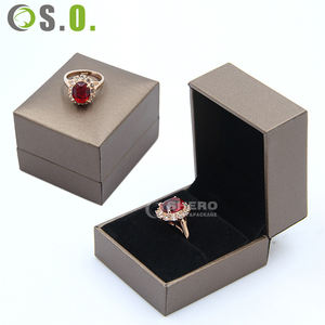 Factory Jewelry Imitation Paper <b>Box</b> Custom Package Design Luxury Pu Leather Jewelry <b>Ring</b> Necklace Jewellery Storage Packing <b>Box</b> - Product Image 1
