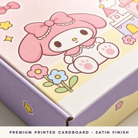 Boîte cadeau personnalisée en carton rose Kawaii pour jouets mignons pour animaux de compagnie, poupées en peluche, autocollants et maisons de jeu