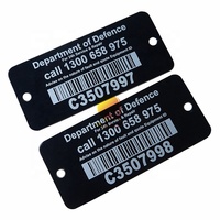 Placas de Identificación Metálicas Grabadas con Número de Serie, Código QR y Código de Barras, Etiquetas de Aluminio para Activos