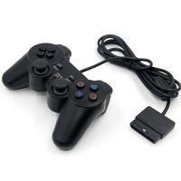 Contrôleur filaire coloré transparent pour PS2 Dual Joystick Gamepad Joypad clair coloré pour Ps2 Controller JoyStick