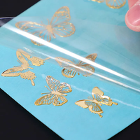 Autocollants de transfert DTF 3D en feuille d'or métallique pour emballages cadeaux de luxe, décalcomanies à texture métallique avec logo personnalisé imprimé