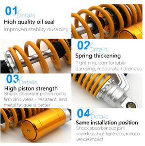 Raccords universels, confortables, amortisseurs à <span class=keywords><strong>gaz</strong></span> à Air pour motocyclette, dirt bike, <span class=keywords><strong>Quad</strong></span>, 13.3/8 "340mm - Product Image 5