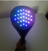 Raquette de padel lumineuse, ensemble de tennis de plage, jeu de raquettes de pop-tennis qui brillent dans le noir pour les sports nocturnes en famille dans la cour