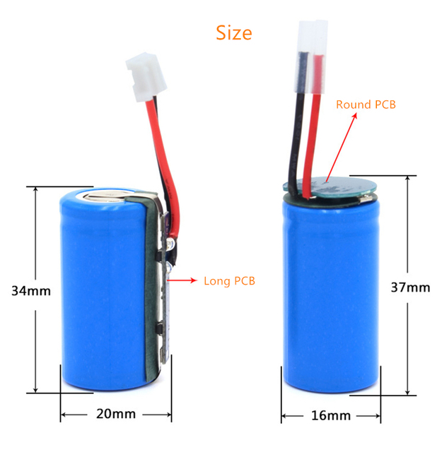 17335 CR123A 16340 3.7V 700mAh Lithium Ion Battery with protection Board in Stock