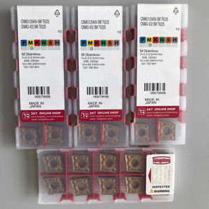 Plaquettes carrées en carbure Tungaloys CNMG120408-SM T6225 25mm 1.5mm 55HRC pour tournage CNC d'acier inoxydable, personnalisables OEM PVD/CVD - Product Image 3