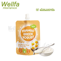 Pochettes Doypack personnalisées 180g 300g 250-350ml pour yaourt, boisson, jus, liquide, avec bec verseur, haute barrière, en PE blanc, anti-odeur, rechargeables