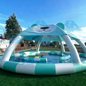 Grande <span class=keywords><strong>piscine</strong></span> gonflable de jardin extérieure pour adultes, enfants et familles, en PVC plastique, avec <span class=keywords><strong>couverture</strong></span> de tente - Product Image 4