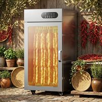 Séchoir à saucisses rotatif automatique commercial en acier inoxydable avec fonction de fumage