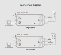 Contrôleur LED Miboxer Milight PR2 2 en 1, sortie 2,4 GHz, max 20A, contrôleur LED double blanc