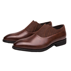 Zapatos de Vestir Formales para Hombre, Negros y Marrones, con Punta en Pico, Suaves, de PU, Antideslizantes, Transpirables, para Primavera/Verano, para Oficina - Product Image 1