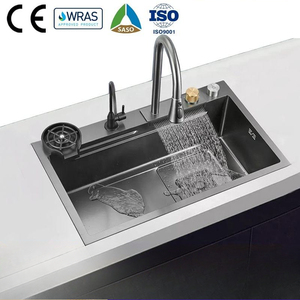 Évier de cuisine <span class=keywords><strong>rectangulaire</strong></span> grand format en acier inoxydable Nano SUS304 à <span class=keywords><strong>cuve</strong></span> unique, multifonctionnel pour la vaisselle domestique - Product Image 6