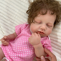 Poupée Reborn Fille de 12/18 Pouces avec Cheveux Implantés à la Main, en Silicone Solide, Lestée, Souple et Réaliste, Personnalisable, Vente en Gros Direct Usine