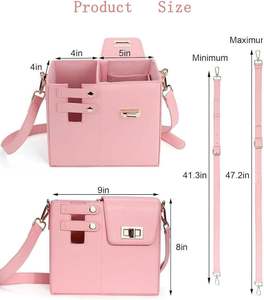 Bolsa de Almacenamiento para Botellas de Agua, Portátil, para Mujer, con Soporte para Botellas Deportivas, Material PU, Bolsa Portavasos - Product Image 6