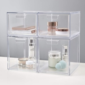 Organisateur de maquillage en acrylique avec poignée, logo couleur personnalisé, épaisseur 3-5 mm, tiroir cosmétique en plexiglas, présentoir coulissant, forme personnalisée - Product Image 4