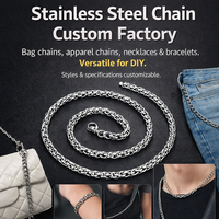 Cadenas de Acero Inoxidable Personalizadas por el Fabricante, Cadenas de Acero de Titanio Semiterminadas para Bolsos y Ropa, Chapadas y Personalizables