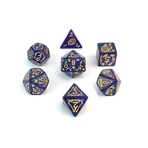 Venta al por mayor de plástico poliédrico Rpg DND D20, mármol acrílico, patrón de conejo de colores, <span class=keywords><strong>juego</strong></span> de <span class=keywords><strong>dados</strong></span> - Product Image 6
