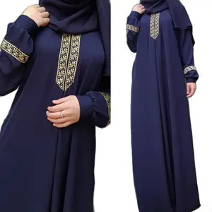 Factory Wholesale Ethnic Style Printed Loose Sweet Dress Islamic Clothing Muslim Dresses For Women