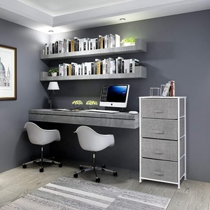Commode <span class=keywords><strong>de</strong></span> <span class=keywords><strong>rangement</strong></span> en cubes, tour <span class=keywords><strong>de</strong></span> <span class=keywords><strong>rangement</strong></span>, construite en acier peint, plateau en bois et 4 cubes <span class=keywords><strong>de</strong></span> <span class=keywords><strong>rangement</strong></span> en tissu pliables - Product Image 5