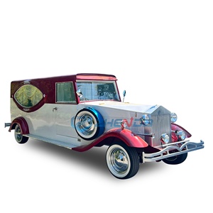 New Style Beautiful Special Funeral <b>Trailer</b> Coffin Hearse Wagon Luxury American Hearse Buggy for Exequies - Product Image 1