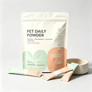 Bolsa de Mylar Personalizada OEM con Bajo MOQ, Resistente a la Humedad, para Probióticos en Polvo para Mascotas, Sustituto de Leche, Suplemento para Perros y Gatos - Product Image 1
