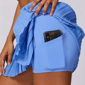 ชุดโยคะขายส่งพร้อมโลโก้สั่งทำ เสื้อระบายอากาศดีและกระโปรงพลีทสั้นเซ็กซี่ ชุดออกกำลังกายสไตล์เฉพาะตัว - Product Image 4